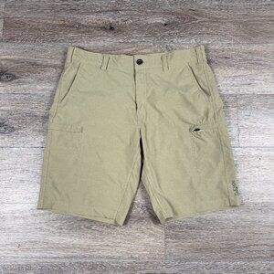 Eddie Bauer‎ Men's Travex Outdoor Shorts Zipped Cargo Pockets Hiking Size 36 Tan